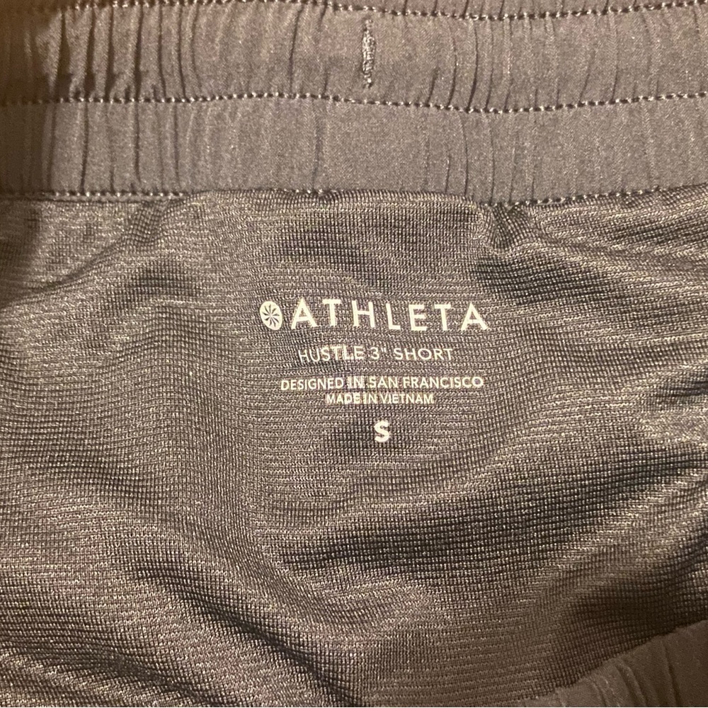 Athleta Hustle 3” Running Shorts Black Size Small Lightweight Zip Pocket - Picture 8 of 8